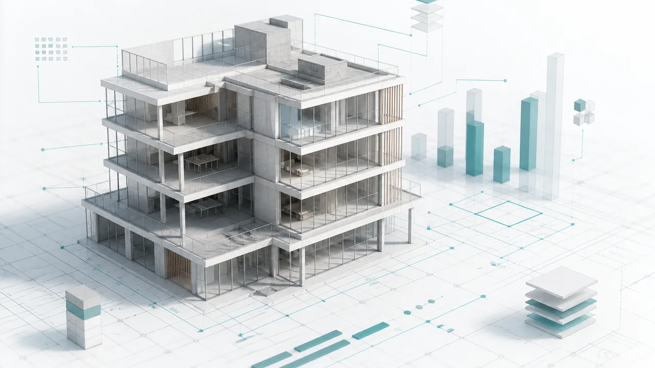 Métrés & quantitatifs — maquette 3D avec extraction de quantités et mesures