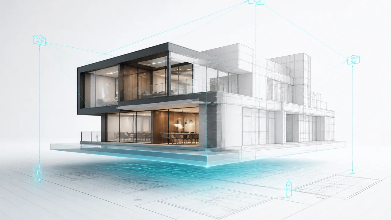 Visualisation 3D — maquette interactive avec points de vue de caméras